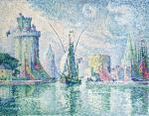 Les Tours Vertes, La Rochelle Oil Painting by Paul Signac