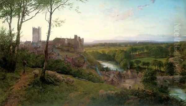 Richmond Castle, North Yorkshire Oil Painting by George Shalders