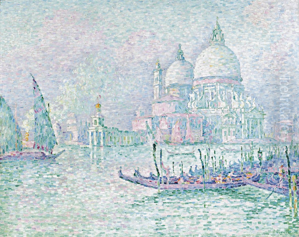 Venise. La Salute. Vert Oil Painting by Paul Signac
