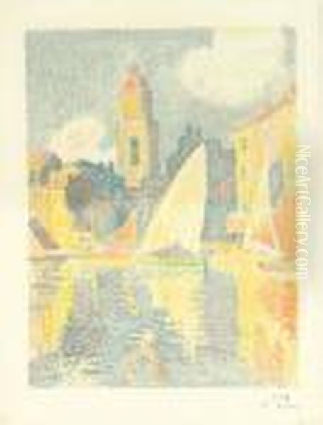 Saint-tropez : Le Port, 1897-98 (kornfeld Et Wick, 19) Oil Painting by Paul Signac