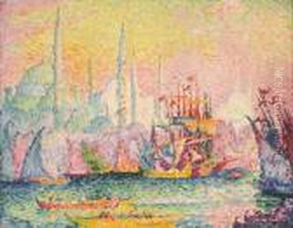 Constantinople (corne D'or) Oil Painting by Paul Signac