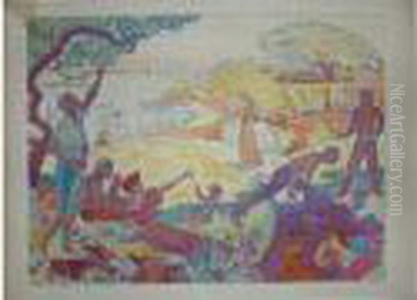 Au Temps D'harmonie, 1895-96 Oil Painting by Paul Signac