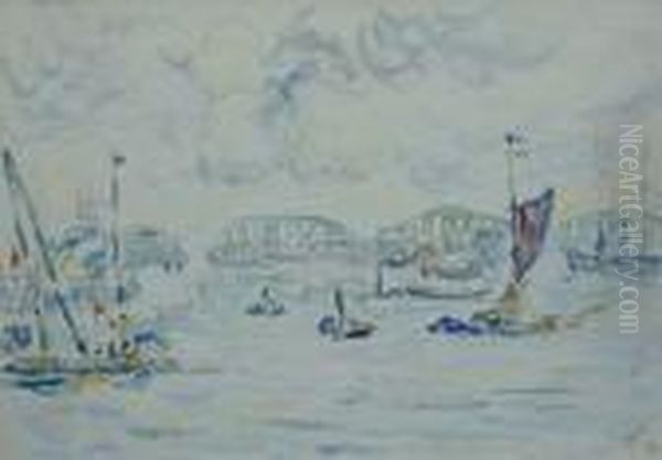 Le Port De Rotterdam, 1906 Oil Painting by Paul Signac