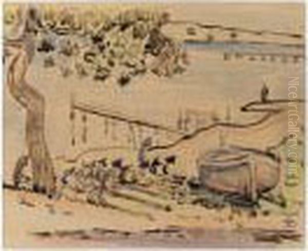 Saint-tropez, Sentier Cotier Oil Painting by Paul Signac