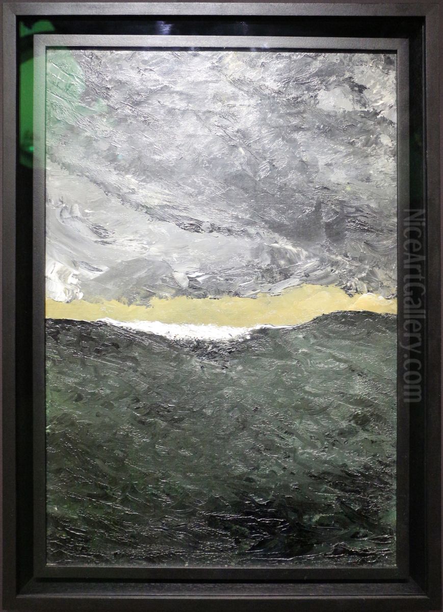 Wave VII Oil Painting by August Strindberg