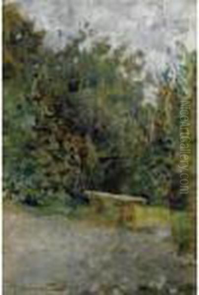 Paesaggio A Careggi Oil Painting by Telemaco Signorini