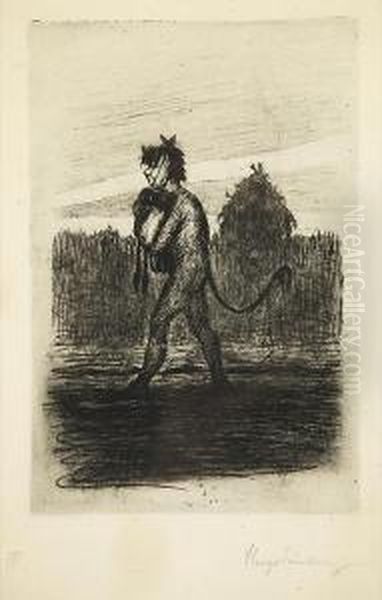 Piruparka Kaksosineen, 
Viivasyovytys Jakuivaneula Oil Painting by Hugo Simberg