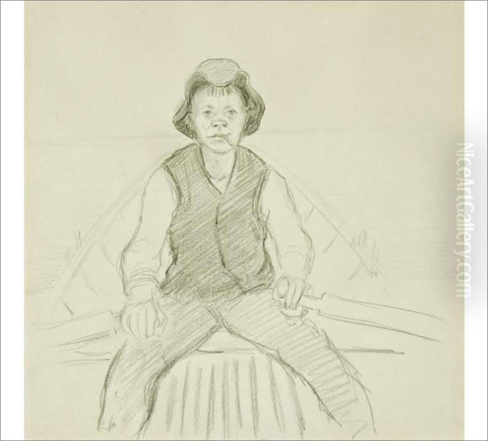 Untitled Oil Painting by Hugo Simberg