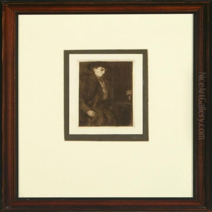 Portrait Of Agentleman Oil Painting by Tavik Frantisek Simon