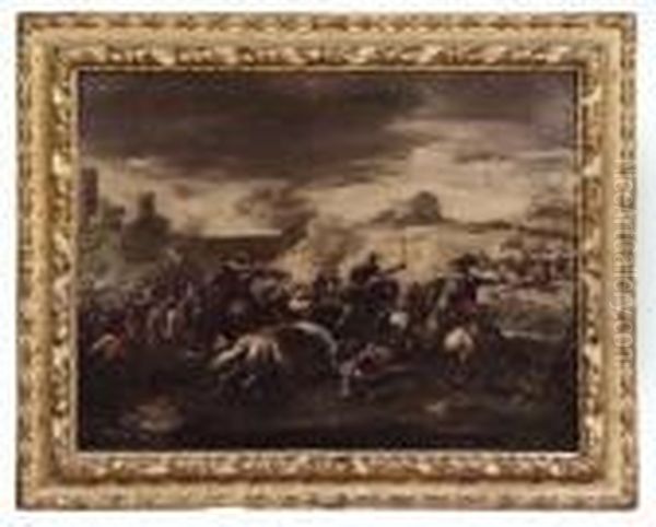 Scena Di Battaglia Oil Painting by Francesco Simonini