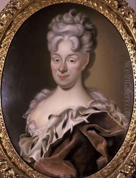Magdalene Sybille, Duchess of Sachsen-Eisenach, 1708 Oil Painting by Christian Schilbach