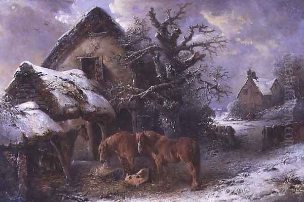 Winter 2 Oil Painting by Edward Robert Smythe