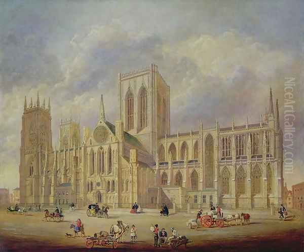 York Minster from the south Oil Painting by Henry Shaw