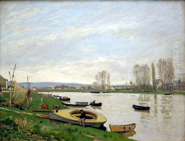 La Seine A Argenteuil Oil Painting by Alfred Sisley