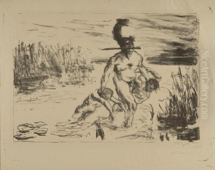 Achill Und Die Gefangenen. Oil Painting by Max Slevogt