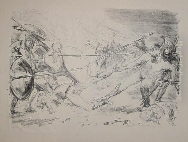 Hektors Kampf Mit Ajax Oil Painting by Max Slevogt