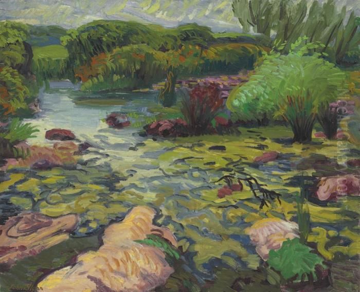 Frog Pond, Gloucester Oil Painting by John Sloan