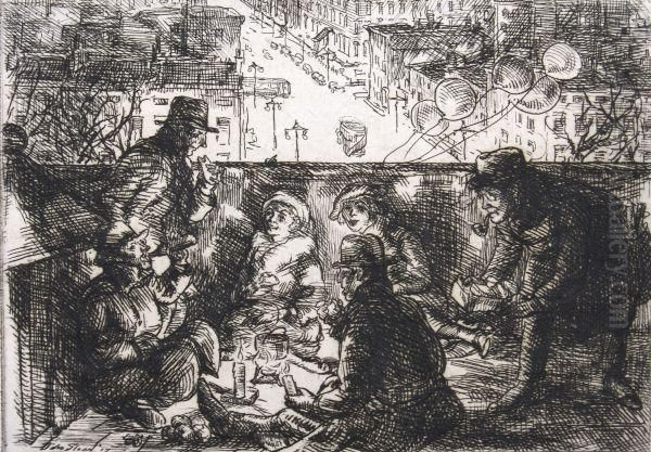 Arch Conspirators Oil Painting by John Sloan