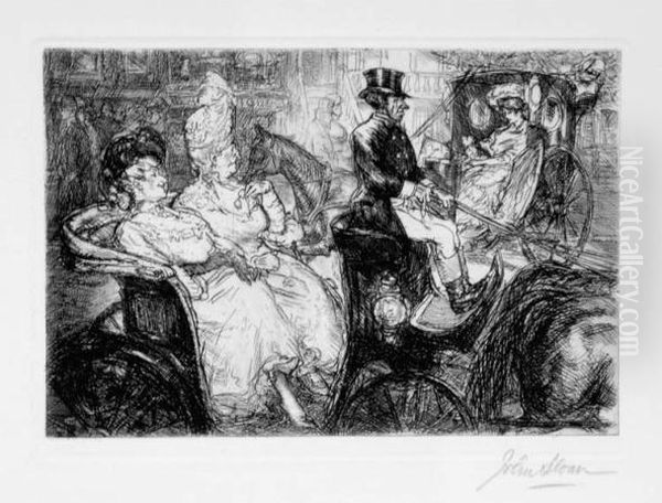 Fifth Avenue Critics Oil Painting by John Sloan