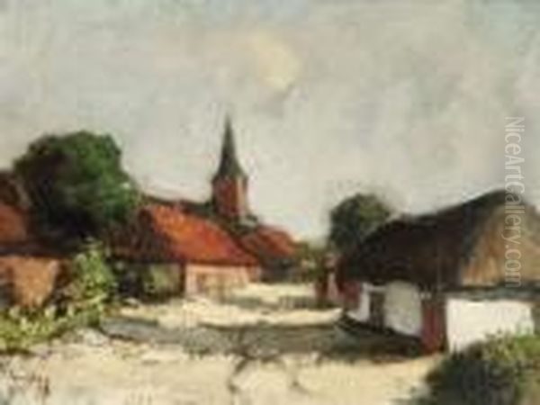 Rue De Village Oil Painting by Jakob Smits