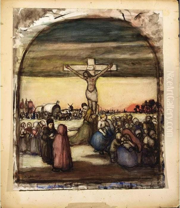 Le Christ En Croix Oil Painting by Jakob Smits