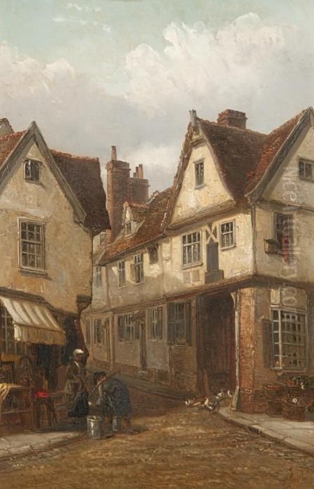 Street Scene, Ipswich Oil Painting by Thomas Smythe