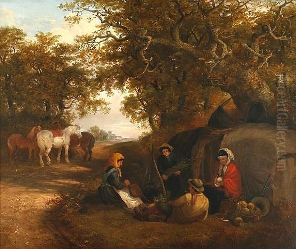 Gypsy Encampment Oil Painting by Thomas Smythe