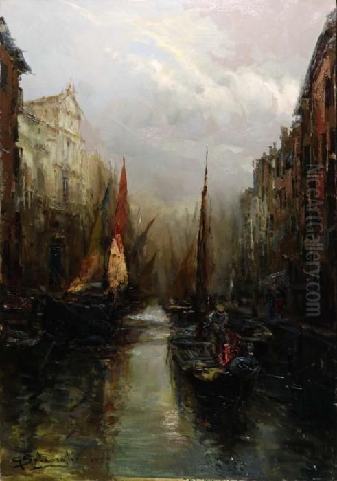 Venezia Oil Painting by Giuseppe Solenghi