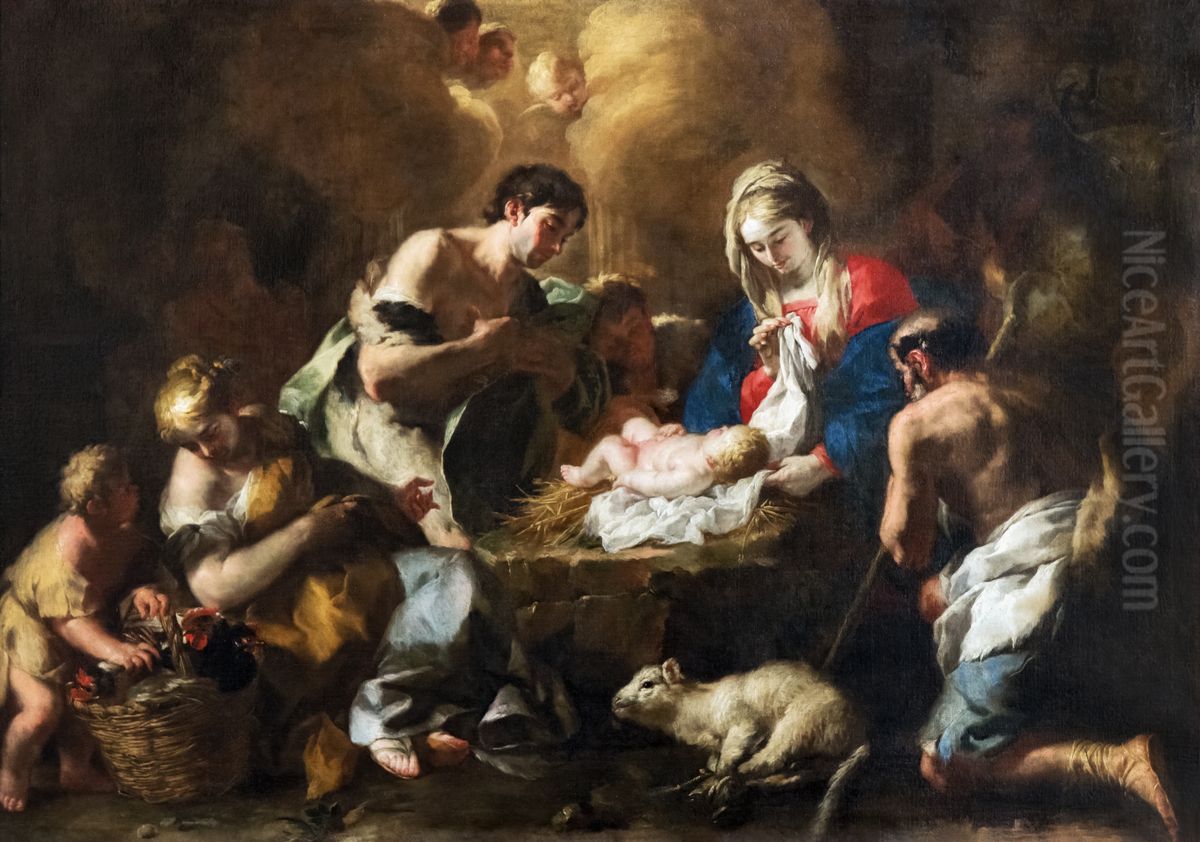 L'adoration Des Bergers Oil Painting by Francesco Solimena