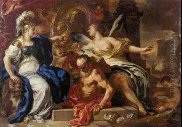 Allegory Of The Reign Of The Hapsburgs In Naples Oil Painting by Francesco Solimena