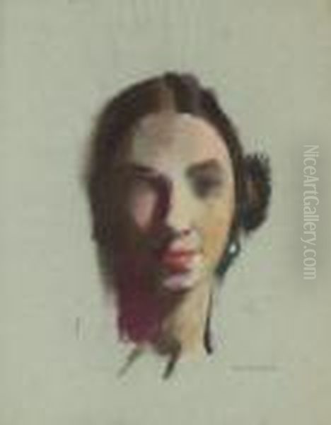 Portrait Of Kira Petrovna Verkhovskaya Oil Painting by Konstantin Andreevic Somov