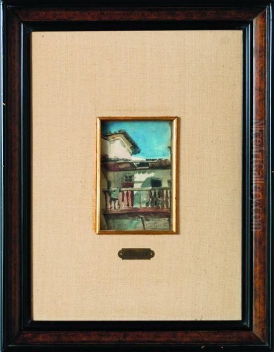 Balcon Oil Painting by Joaquin Sorolla Y Bastida