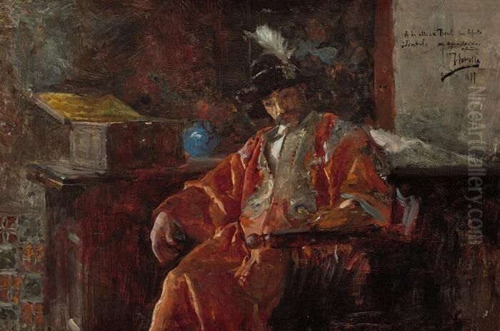Figura De Un Mercader (figure Of A Merchant) Oil Painting by Joaquin Sorolla Y Bastida