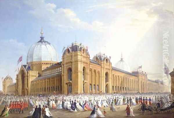 The Great Exhibition of Industrial and Decorative Art, 1861 Oil Painting by English School