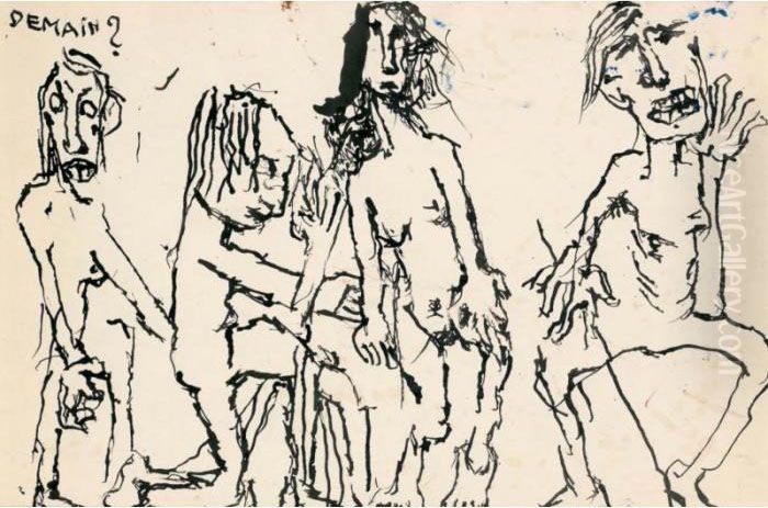 Demain ? Oil Painting by Louis Soutter