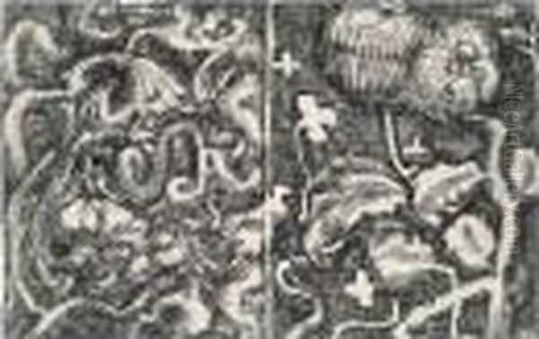 Fleurs Oil Painting by Louis Soutter