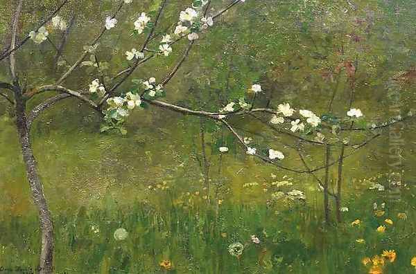 Blooming Apple-Tree Oil Painting by Waclaw Szymanowski