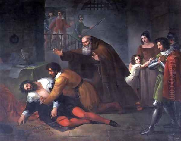 The Death of Filippo Strozzi Oil Painting by Benedetto Servolini