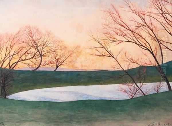 L'etang - The Pond Oil Painting by Leon Spilliaert