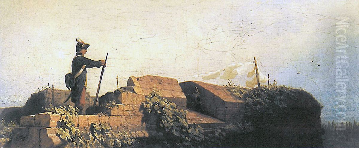 Auf Der Bastei Oil Painting by Carl Spitzweg