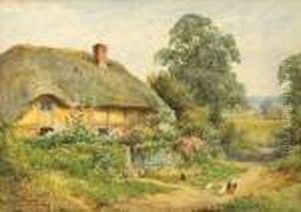 Harvest Time At Eastbury Oil Painting by Henry John Sylvester Stannard