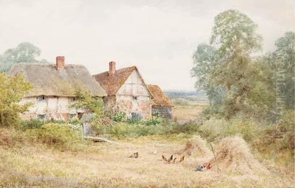 At Hasselly, Oxfordshire Oil Painting by Henry John Sylvester Stannard