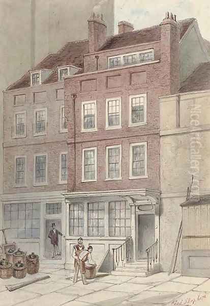 Pope's House, Plough Court, Lombard Street Oil Painting by Frederick Shepherd