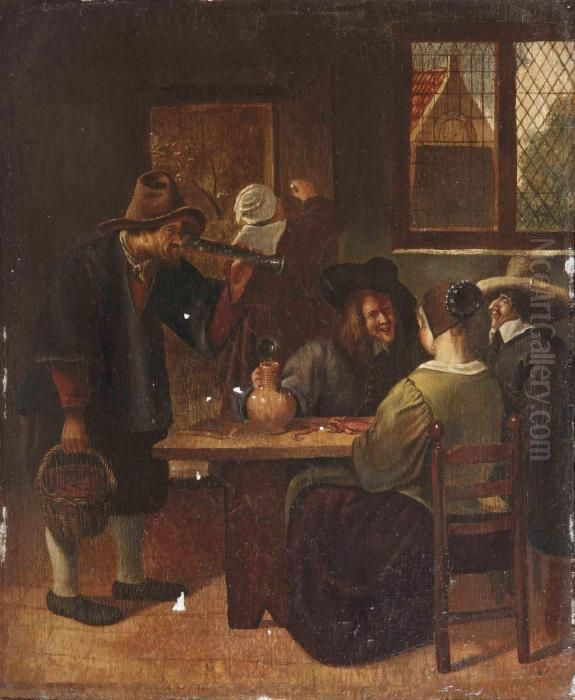 The Crab Seller Oil Painting by Jan Steen