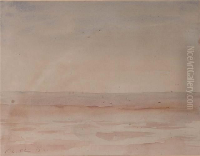 Coast Scene With Fishing Boats 1931 Oil Painting by Philip Wilson Steer