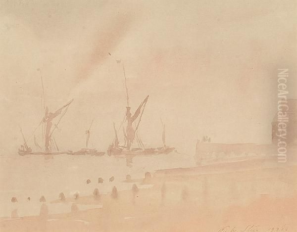 Thames Barges Oil Painting by Philip Wilson Steer