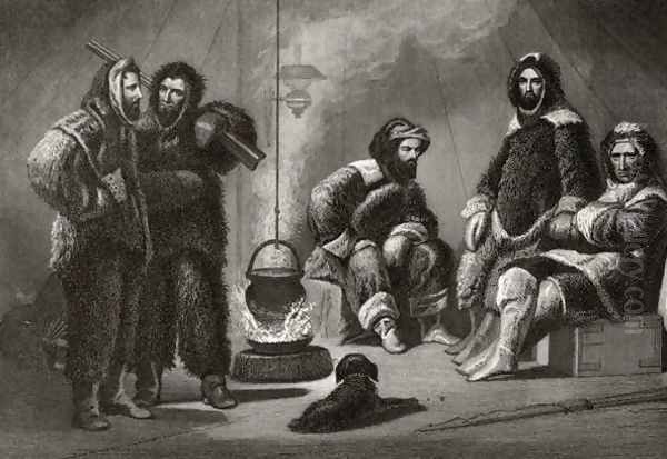 Life in the Brig, engraved by J. McGoffin, from Arctic Explorations in the Years 1853, 54, 55, Volume I, by Doctor Elisha Kent Kane 1820-57 published Philadelphia, 1856 Oil Painting by Christian Schussele