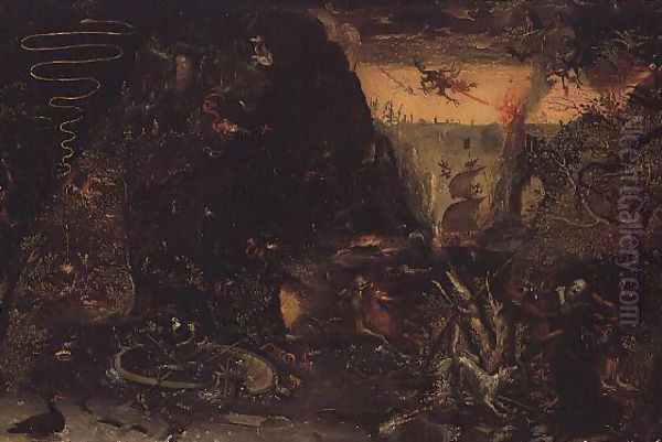 Temptation of St. Anthony Oil Painting by Jakob Isaaksz Swanenburgh