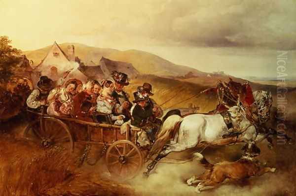 The Wedding Cart Oil Painting by Karl Schindler