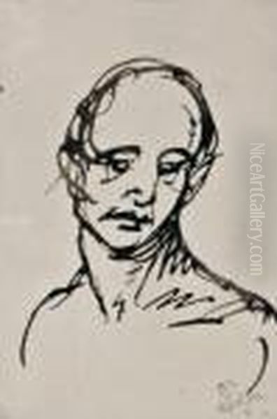 Portrait D'homme Oil Painting by Theophile Alexandre Steinlen